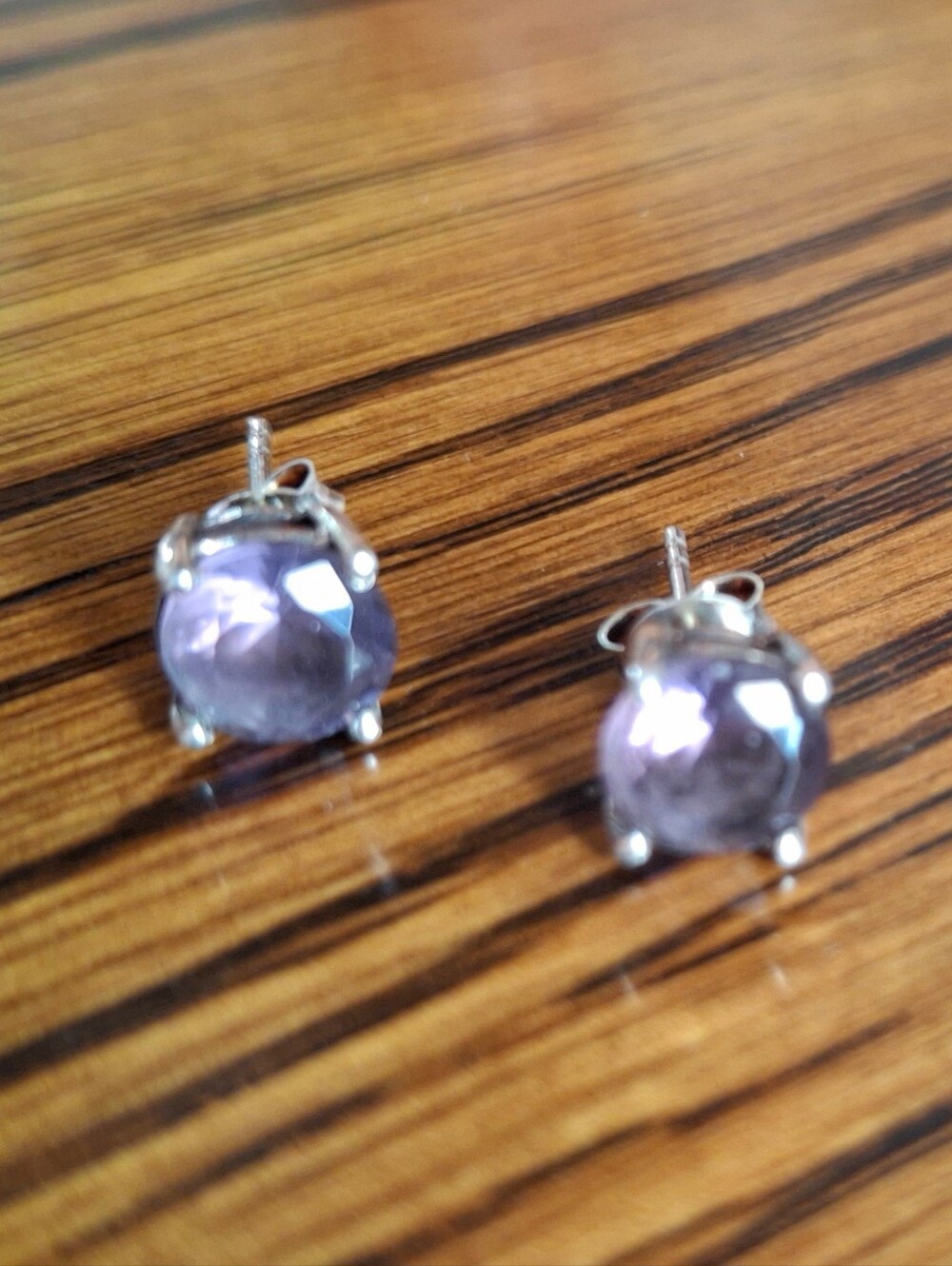 Amethyst Gemstone Stud Earrings
